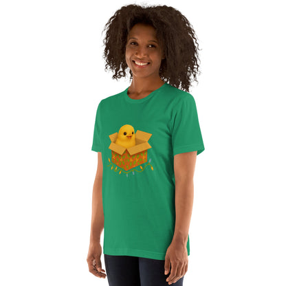 Chickmas Chick in a box Unisex t-shirt