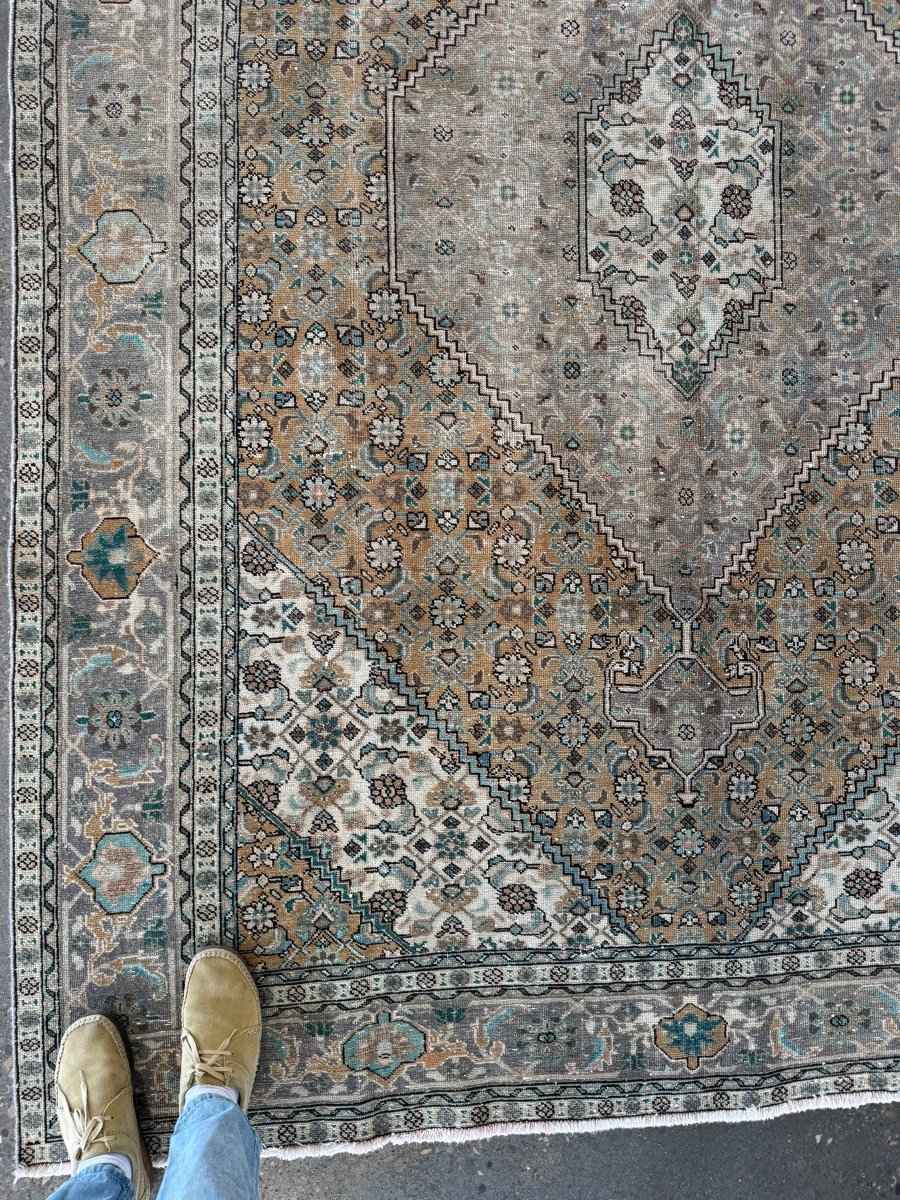 Vintage Ardabil Rug | 6' 11"	x 9' 5"