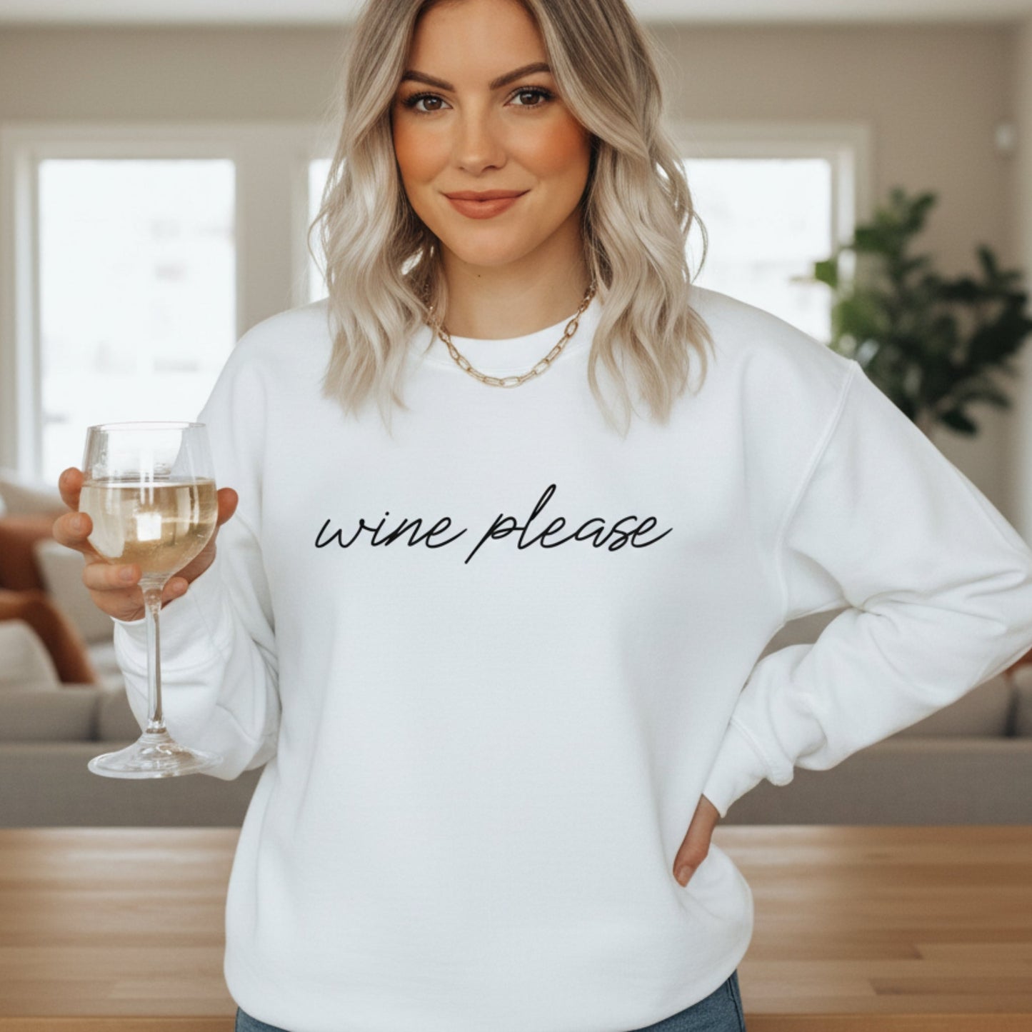 Wine Please Sweatshirt